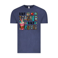 Vintage Denim half teacher half coffee Vintage Tee - OliviaCreatesArt