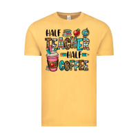 Vintage Mustard half teacher half coffee Vintage Tee - OliviaCreatesArt