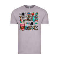 Vintage Zinc half teacher half coffee Vintage Tee - OliviaCreatesArt