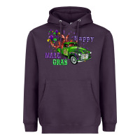 Plum mardi gras with truck Heavyweight Hoodie - AdoDesignShop