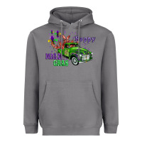 Mardi Gras With Truck Heavyweight Hoodie | Teevron