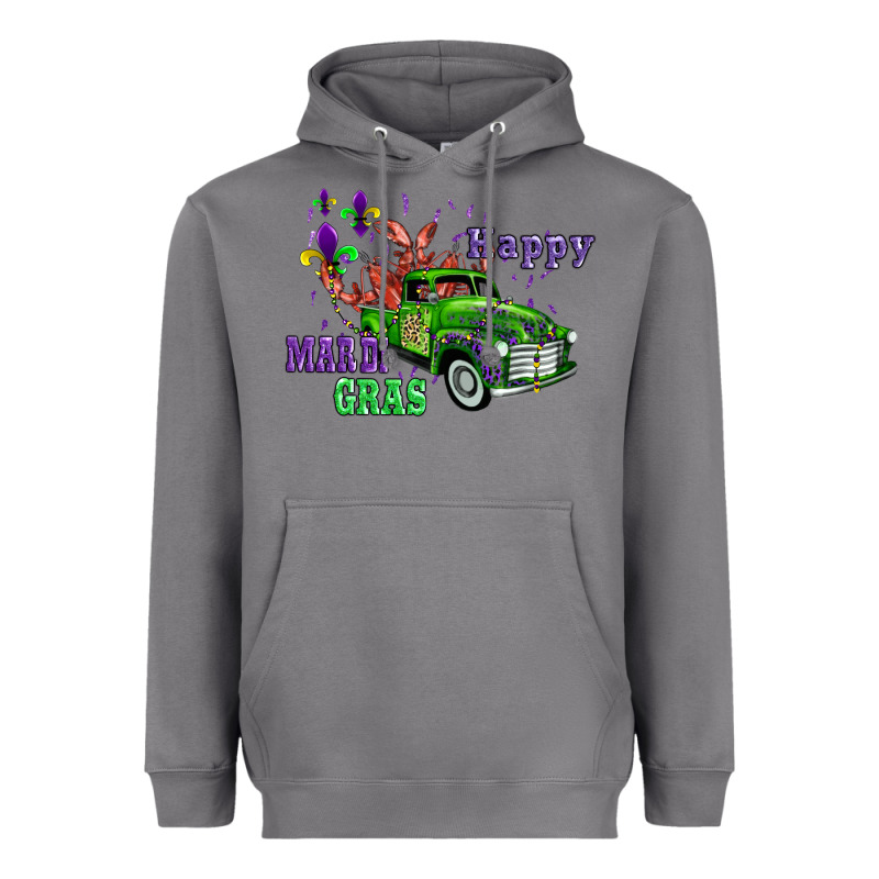 Mardi Gras With Truck Heavyweight Hoodie by AdoDesignShop | Teevron