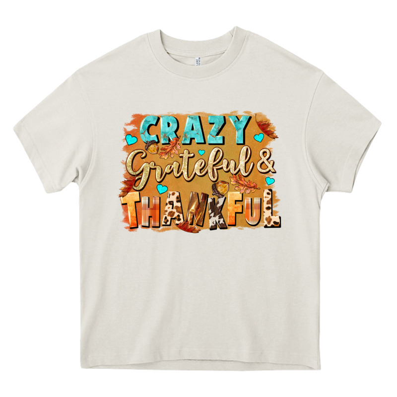 Crazy Grateful And Thankful Heavy Core Tee by NancyCooperArtShop | Teevron