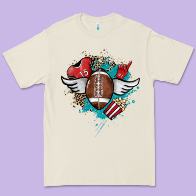 Football Ball Leopard Glitter Premium Tee Designed By Howdyjamesfarm