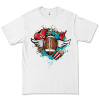 White Football ball leopard glitter Premium Tee - HowdyJamesFarm