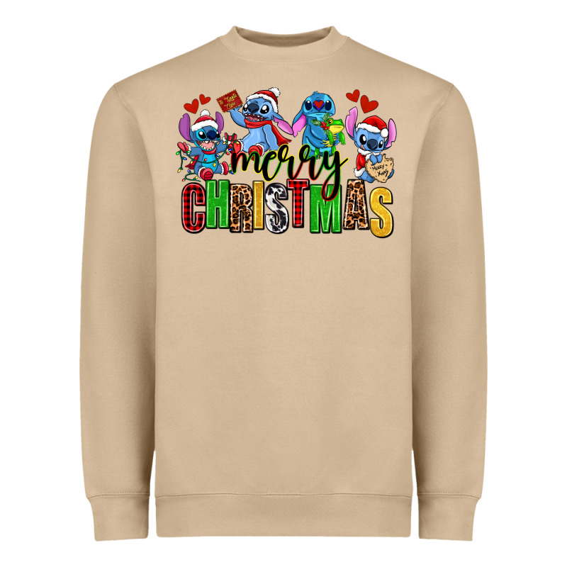 Merry Christmas Stitch Heavyweight Sweatshirt by AdoDesignShop | Teevron