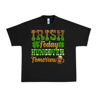 Black St. Patrick's Irish today hungover tomorrow Urban Heavy Tee - OliviaCreatesArt