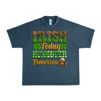 Midnight Navy St. Patrick's Irish today hungover tomorrow Urban Heavy Tee - OliviaCreatesArt