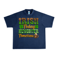 Navy St. Patrick's Irish today hungover tomorrow Urban Heavy Tee - OliviaCreatesArt