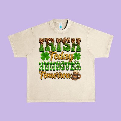St. Patrick's Irish Today Hungover Tomorrow Urban Heavy Tee Designed By Oliviacreatesart
