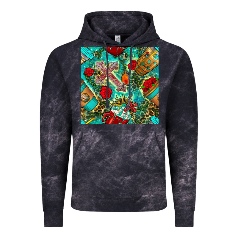Faith Coffee Cup And Cross With Leopard And Roses Seamless Pattern Bbs Vintage Hoodie by BundleAndBundleShop | Teevron