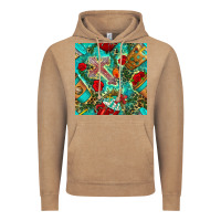 Vintage Coffee faith coffee cup and cross with leopard and roses seamless pattern bbs Vintage Hoodie - BundleAndBundleShop