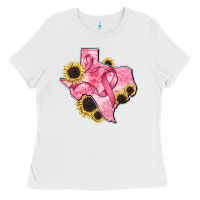 Texas Map Breast Cancer Ladies Tee | Teevron