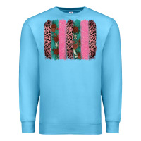 Ocean Blue valentine's leopard brushstroke Premium Sweatshirt - AdoDesignShop