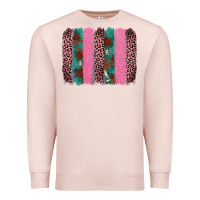 Pale Pink valentine's leopard brushstroke Premium Sweatshirt - AdoDesignShop