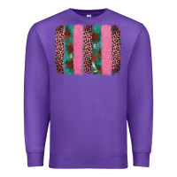 Purple valentine's leopard brushstroke Premium Sweatshirt - AdoDesignShop