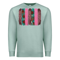 Seafoam valentine's leopard brushstroke Premium Sweatshirt - AdoDesignShop