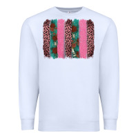 White valentine's leopard brushstroke Premium Sweatshirt - AdoDesignShop