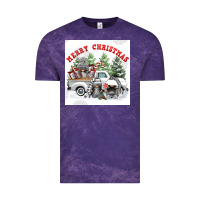 Cloud Purple merry chrıstmas Vintage Tee - FaDigitalArtStudio