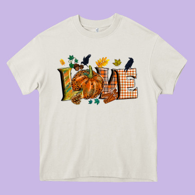 Fall Love Heavy Core Tee Designed By Nancycooperartshop