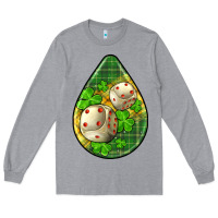 Heather Grey st.patrick's teardrop earrings Long Sleeve Tee - FaDigitalArtStudio