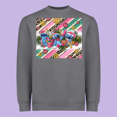 Pink Stitch  Christmas Heavyweight Sweatshirt Designed By Adodesignshop