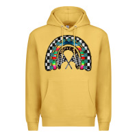 Antique Gold Racing Rainbow Premium Hoodie - CowhideDigitalArt