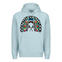 Blue Mist Racing Rainbow Premium Hoodie - CowhideDigitalArt