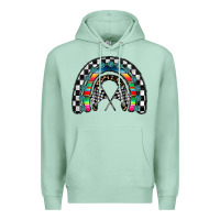 Seafoam Racing Rainbow Premium Hoodie - CowhideDigitalArt