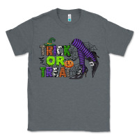 Charcoal Heather trick or treat Classic Tee - CowGirlArtShop