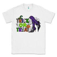 White trick or treat Classic Tee - CowGirlArtShop