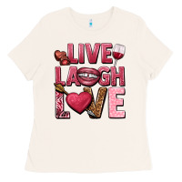 Live Laugh Love Valentine's Day Ladies Tee | Teevron