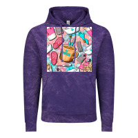 Cloud Purple hospital nurse coffee cups with leopard seamless pattern bbs Vintage Hoodie - BundleAndBundleShop