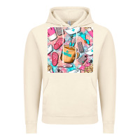 Vintage Artic hospital nurse coffee cups with leopard seamless pattern bbs Vintage Hoodie - BundleAndBundleShop
