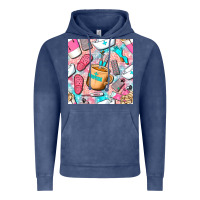 Vintage Denim hospital nurse coffee cups with leopard seamless pattern bbs Vintage Hoodie - BundleAndBundleShop
