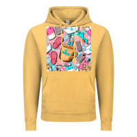 Vintage Mustard hospital nurse coffee cups with leopard seamless pattern bbs Vintage Hoodie - BundleAndBundleShop