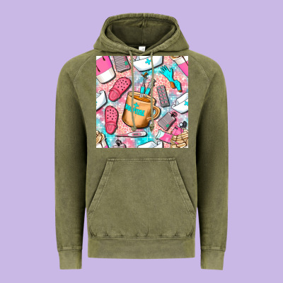 Hospital Nurse Coffee Cups With Leopard Seamless Pattern Bbs Vintage Hoodie Designed By Bundleandbundleshop