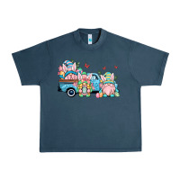 Midnight Navy Easter gnomes truck Urban Heavy Tee - OliviaCreatesArt