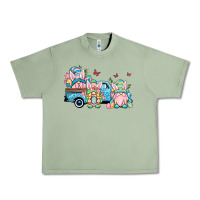 Oil Green Easter gnomes truck Urban Heavy Tee - OliviaCreatesArt