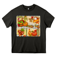 Asphalt Hello Fall pumpkins Heavy Core Tee - NancyCooperArtShop