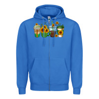 True Royal sunflowers coffee cups Zipper Hoodie - AdoDesignShop