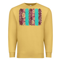 Antique Gold valentine's day floral leopard brushstroke Premium Sweatshirt - AdoDesignShop