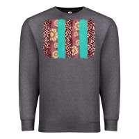 Charcoal Heather valentine's day floral leopard brushstroke Premium Sweatshirt - AdoDesignShop