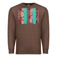 Valentine's Day Floral Leopard Brushstroke Premium Sweatshirt | Teevron