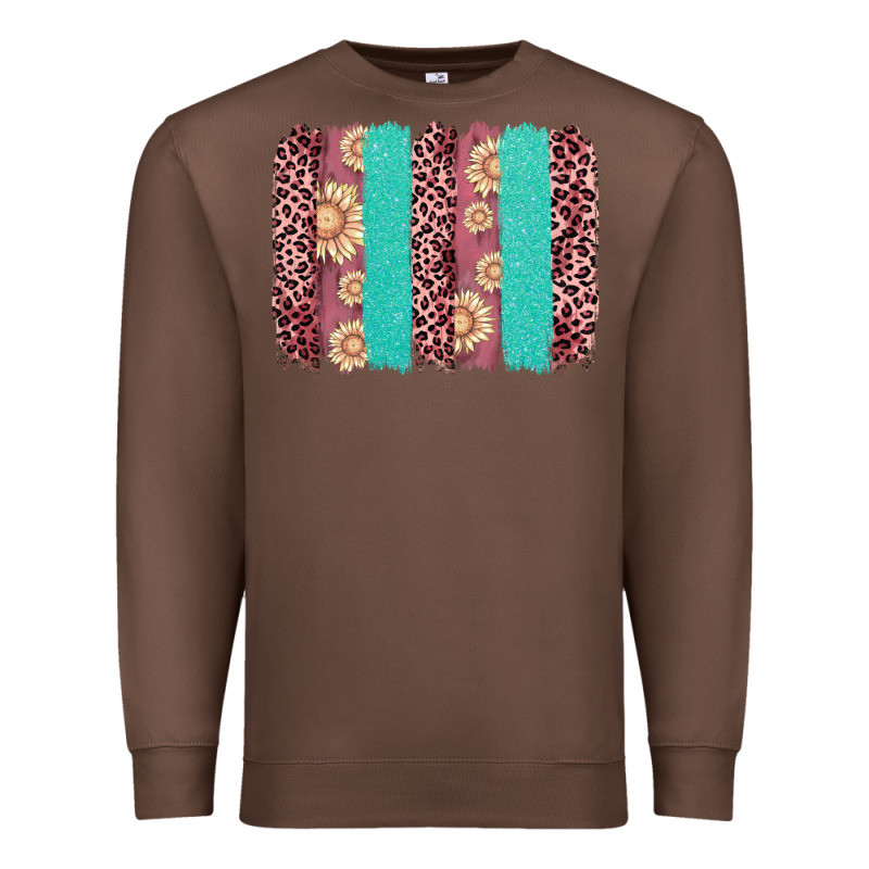 Valentine's Day Floral Leopard Brushstroke Premium Sweatshirt by AdoDesignShop | Teevron