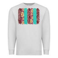 Dove Grey valentine's day floral leopard brushstroke Premium Sweatshirt - AdoDesignShop