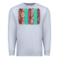 Heather Grey valentine's day floral leopard brushstroke Premium Sweatshirt - AdoDesignShop