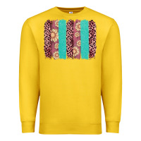 Lemon valentine's day floral leopard brushstroke Premium Sweatshirt - AdoDesignShop