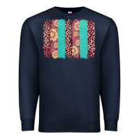 Navy valentine's day floral leopard brushstroke Premium Sweatshirt - AdoDesignShop