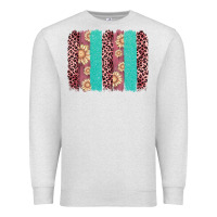 Oatmeal Heather valentine's day floral leopard brushstroke Premium Sweatshirt - AdoDesignShop